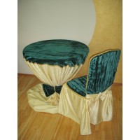 dekorativne navlake za stolice zeleni pliš
